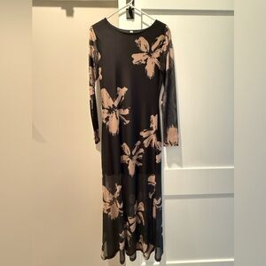 Black Tan Floral Dress